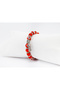 Red Handmade Glass Evil Eye Beaded Tassel Bracelet, Gift Evil Eye Beaded Bracelet - 4
