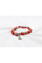Red Handmade Glass Evil Eye Beaded Tassel Bracelet, Gift Evil Eye Beaded Bracelet - 5