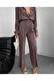 Pilese Elastic High Waist Loose Leg Women's Pants - 4