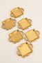 Tador's Gold Set of 6 Sugar Bowl Turkish Delight Bowl Snack Bowl Coffee Side Presentation Bowl Decorative Square Bowl with Handles - 6