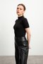 Women's 2 Pack Navy Blue Black Short Sleeve Blouse - 6