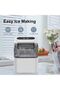 ASHLGQB Countertop Ice Maker, One-Click Operation Ice Machine, with Self-Cleaning, 12kg/24H, Removab - 5
