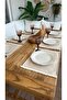 Aura 6-Piece Tasseled Beige American Service Presentation Set Stain Resistant - 3