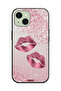 Apple iPhone 15 Plus Protective Case Cover Glitter Lips - 2