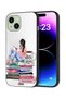 Apple iPhone 15 Protective Case Cover Girl And Fashion Books Art