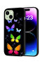 Apple iPhone 15 Protective Case Cover Colorful Butterflies