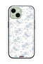 Apple iPhone 15 Plus Protective Case Cover Cute Teddy Bear And Flowers Icon - 2