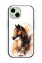 Apple iPhone 15 Plus Protective Case Cover Horse Abstract Art - 2