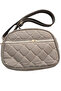 Women's Gray Faux Leather 3-Compartment Zippered Adjustable Strap Arm and Shoulder Bag E: 25 U:19