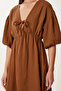 Light Transparent Muslin Dress Brown Lkb0014 - 4