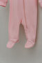 0.3 Tog Baby Jumpsuit with Zippered Booties - Pureline Series - Pink - 8
