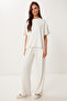 Comfortable Stretchy Knitted Bottom-Top Suit Bone Lby0004 - 3
