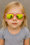 Children's Mirrored Sunglasses Blue-Pink Rb Case Sunglasses Uv400 Protected Shiny