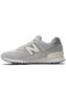 574 Unisex Gray Leather Sneaker Daily Genuine Leather Sports Shoes Gray - 2