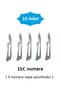 Pack of 10 15C Number Wood Sculpture Carving Art Replacement Blade. Plug-In Type (Compatible with Sapa Number 3)