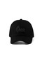 Qua Embroidered Hat – Black 100% Cotton Gabardine Unisex Model - 2
