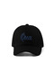 Qua Embroidered Hat – Black 100% Cotton Gabardine Unisex Model - 2