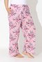 Women's Plus Size Pink Color Floral Print Loose Bottom Home Wear - 5