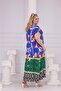 Plus Size Cotton Viscose Dress with Lace Detail - 8