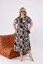 Plus Size Cotton Viscose Dress with Lace Detail - 2
