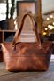 Tote Bag Small Zippered Genuine Leather Women's Handbag. Birthday & Mother's Day & Valentine's Day Gift. - 8