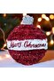 High Quality Christmas Ball Decor Red White Ball Decor Metallic Christmas Window Display Decorations 28X23 cm - 3