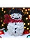 High Quality Christmas Decor Christmas Snowman Decor Shiny Christmas Window Display Decorations 35X23 cm - 3