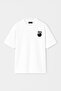 Unisex Stüssy Billiard Ball Printed Oversize 100% Cotton Wide Cut Crew Neck White T-Shirt Rf0525 - 4