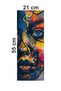 Watercolor Brush Impulse Girl Printed Car Door Post Covering Foil Sticker Set of 2 (Right & Left) - 4