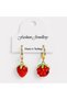 Steel Earrings Glass Strawberry Blackberry Earrings - 2