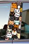 Crazy Cats Printed Car Door Post Covering Foil Sticker Set of 2 (Right & Left)