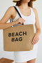 Beach Bag Printed Straw Colorful Natural Jute Shopping, Picnic, Shoulder, Arm, Sea Beach Bag 56X40X8 - 3