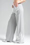 Women's Lace Appliqued Design Palazzo Pants - 2