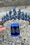 Regina Navy Blue Bridal Henna Crown Special Occasion Accessory Women's Crown and Drop Shuttle Earring Set