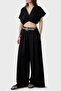 Wide Leg High Waist Wide Leg Pleated Trousers Pants 053 - 3