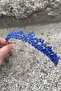 Silvana Cobalt Blue Bridal Henna Crown High Quality Special Occasion Accessory Women's Crown Hair Accessory - 4