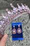 Ivanna Pink Bridal Henna Crown Special Day Accessory Women's Crown and Drop Shuttle Earring Set - 3