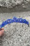 Silvana Cobalt Blue Bridal Henna Crown High Quality Special Occasion Accessory Women's Crown Hair Accessory