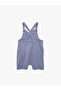 Striped Jumpsuit Salopet with Strap Whale Applique Detail - 2