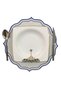 2 Pieces Embroidered Linen American Service - Linen Plate - 8