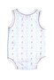 Organic Heart Patterned Sleeveless Baby Girl Tank Top Body - 3