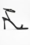 Women's Black Patent Leather Thin Heeled Shoes, Heel Height 9 cm - 2
