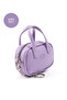 Lila Shk210 Faux Leather Single Compartment Zippered Handbag and Charm Bag Accessory - 2
