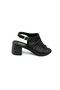 1508 Charmia Black Leather Women's Sandals with Father - 2