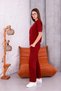 Women's Crew Neck and Lycra High Waist Double Combed Cotton Bottom-Top Set - 7
