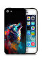 غطاء حماية لجهاز Apple iPhone 5/5s/SE بتصميم ذئب ملون