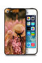 غطاء حماية لهاتف Apple iPhone 5/5s/SE بتصميم فتاة قبعة مزينة بالزهور