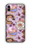 غطاء حماية لجهاز Apple iPhone XS Max برسومات دونات فنية - 2