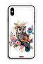 غطاء حماية لجهاز Apple iPhone XS بتصميم بومة فنية تجريدية - 2