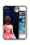 غطاء حماية لهاتف Apple iPhone 5/5s/SE برسومات فتاة وقمر